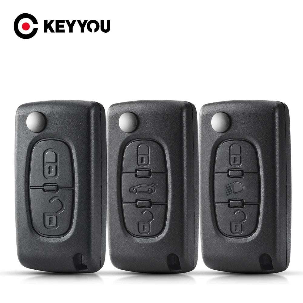Boîtier de Clé Télécommande pour Peugeot 207, 307, 308, 407 & Citroën C2, C3, C4, C5