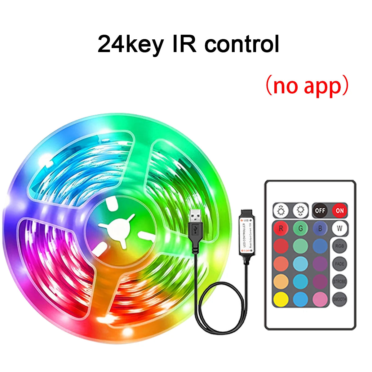 Ruban LED RGB Connecté – Bande Lumineuse Intelligente avec Contrôle par Application & Télécommande pour Décoration Chambre