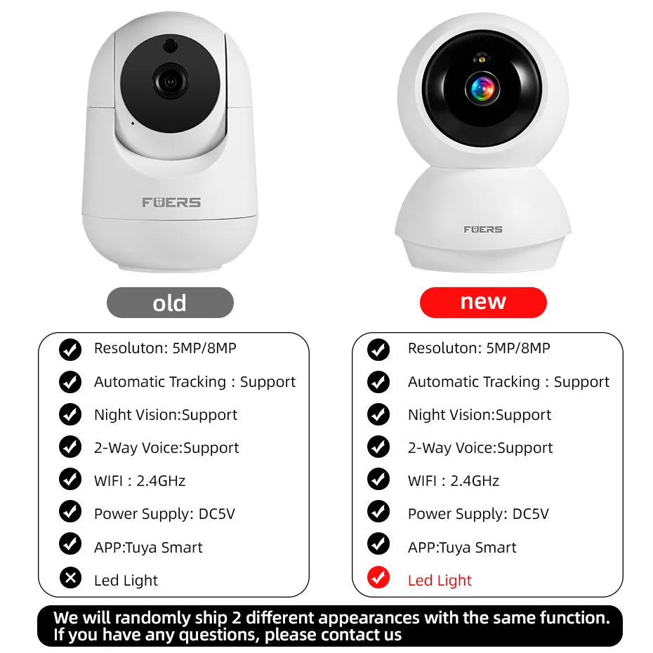 Caméra de Surveillance Intérieure WiFi 4K 8MP – Compatible Tuya & Smart Life