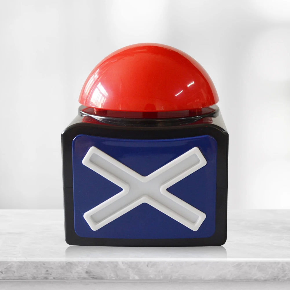 Buzzer de Jeu avec Son et Lumière – Bouton Alarme Rouge pour Quiz, Soirées en Famille et Compétitions (Modèle Standard ou CE Pro)