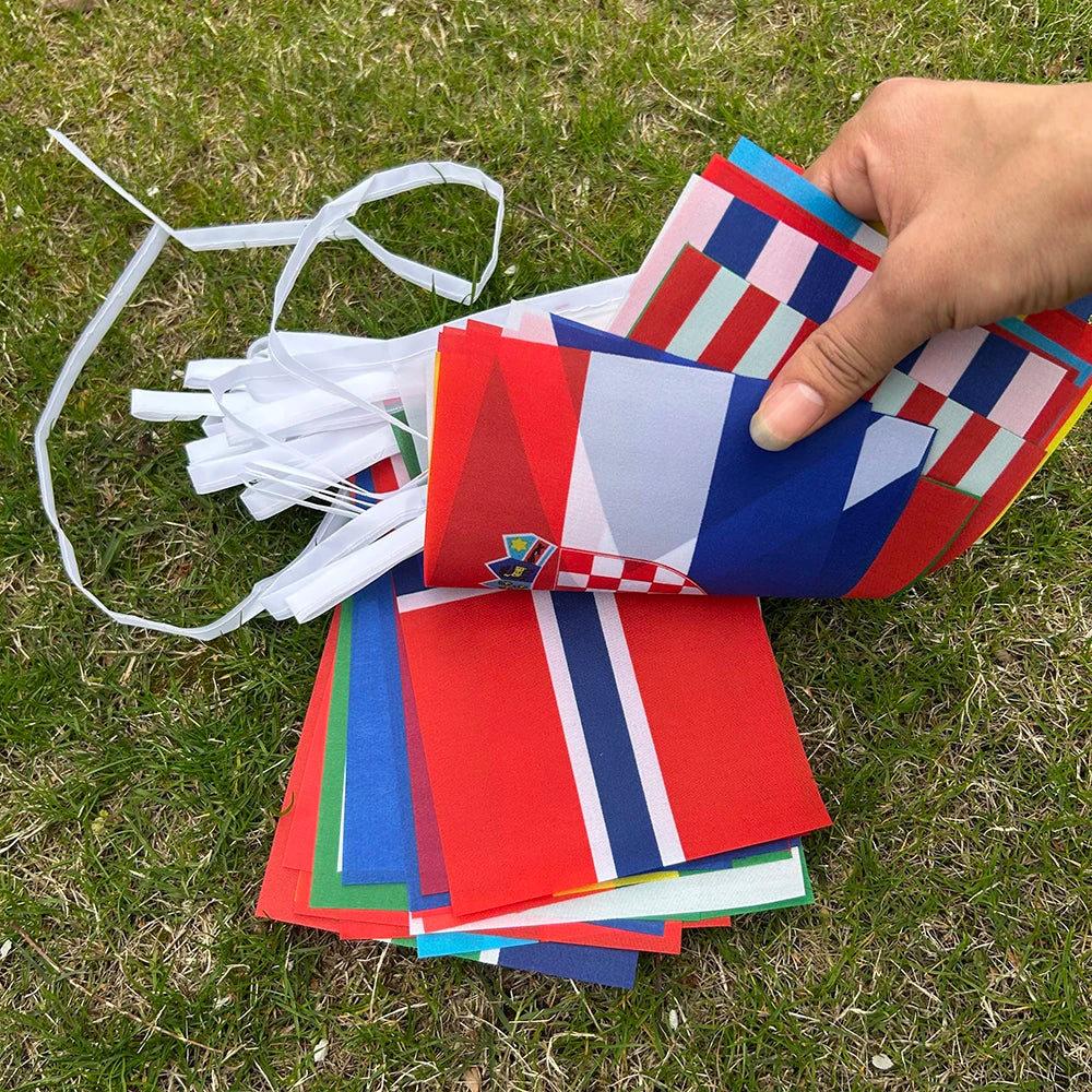2026 football Cup Flag 14x21cm 42pcs Small World Flag Hanging Flag NEW cup Countries Flag for Bar Bunting Decoration