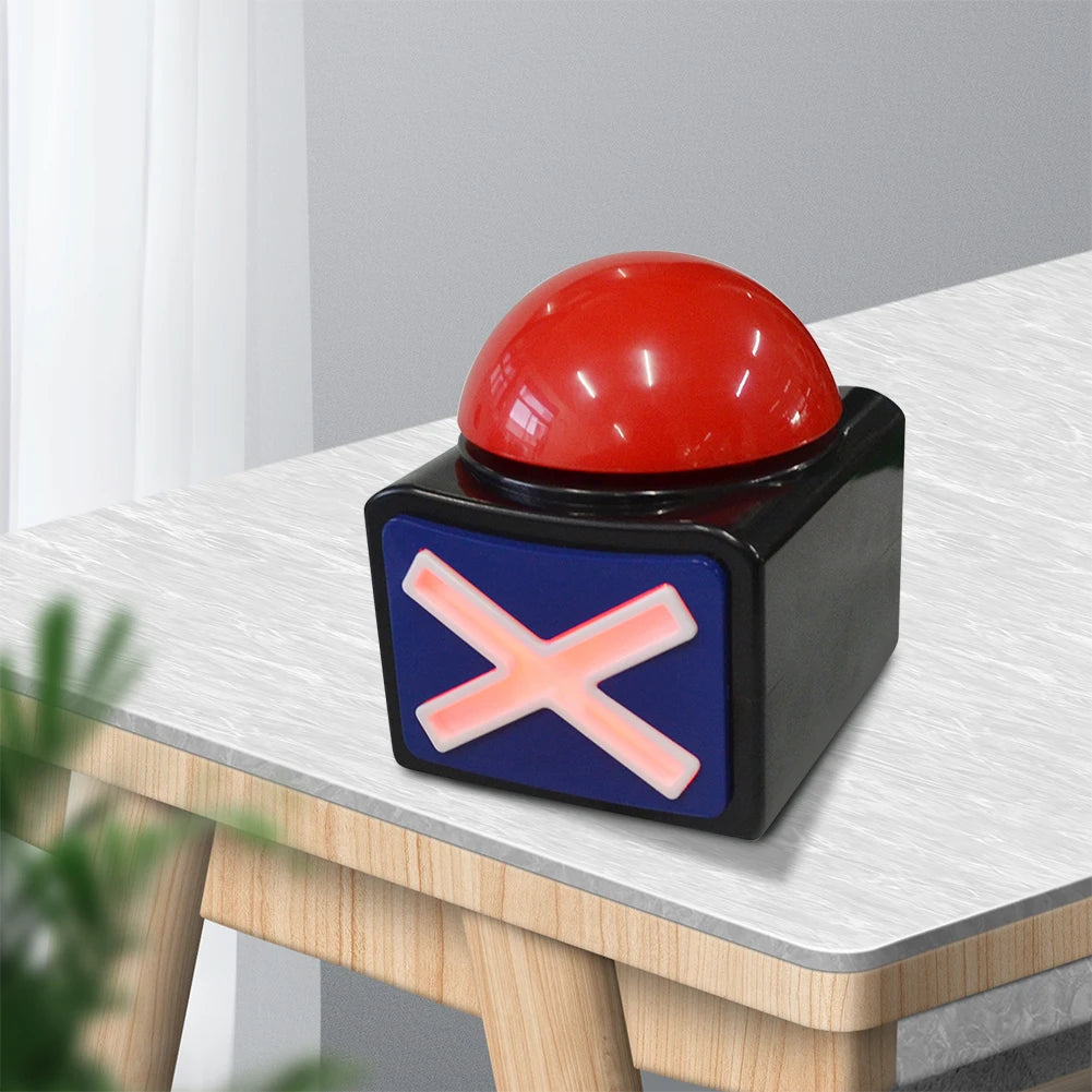 Buzzer de Jeu avec Son et Lumière – Bouton Alarme Rouge pour Quiz, Soirées en Famille et Compétitions (Modèle Standard ou CE Pro)