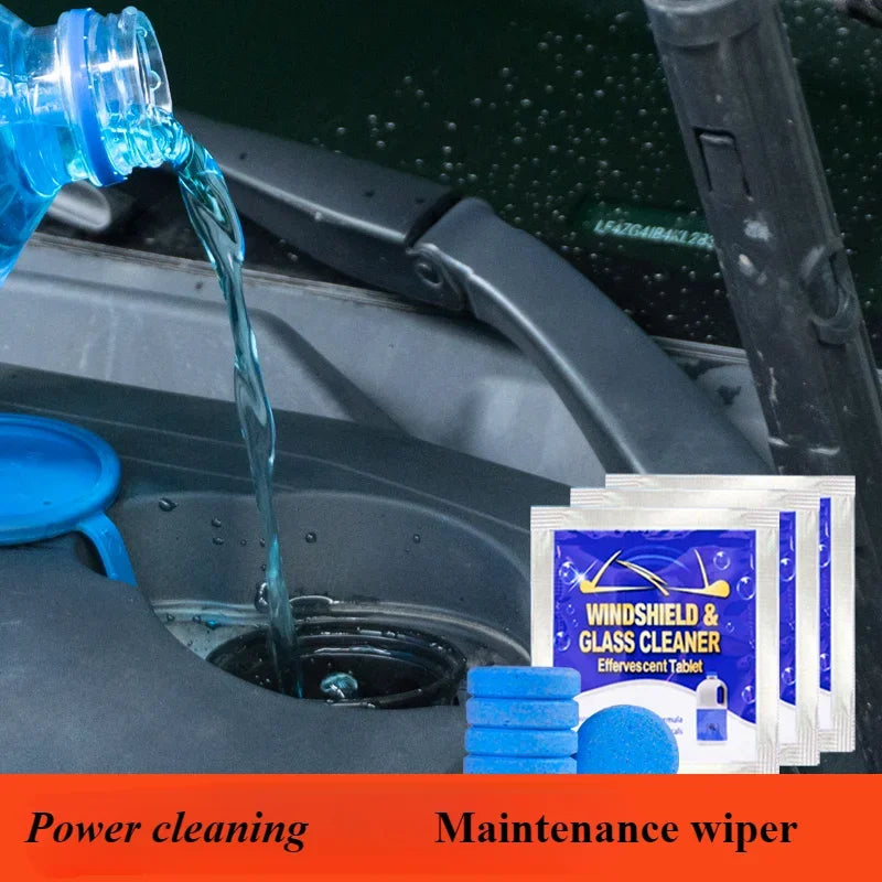Comprimés Effervescents Lave-Glace Concentrés – Pastilles Nettoyantes Toutes Saisons pour Pare-Brise Auto