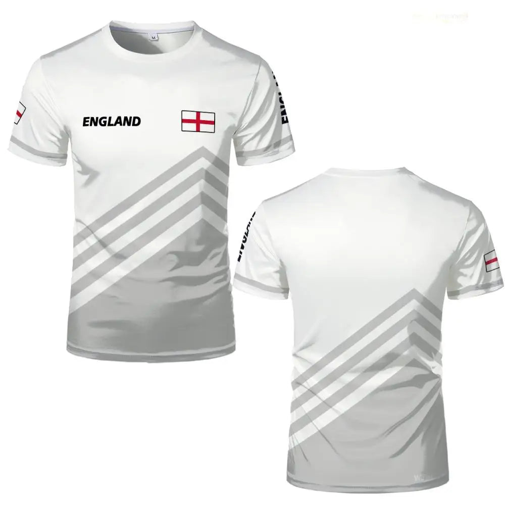 T-shirt Angleterre Coupe du Monde 2026 – Maillot Supporter Respirant Impression 3D (XXS au 6XL)