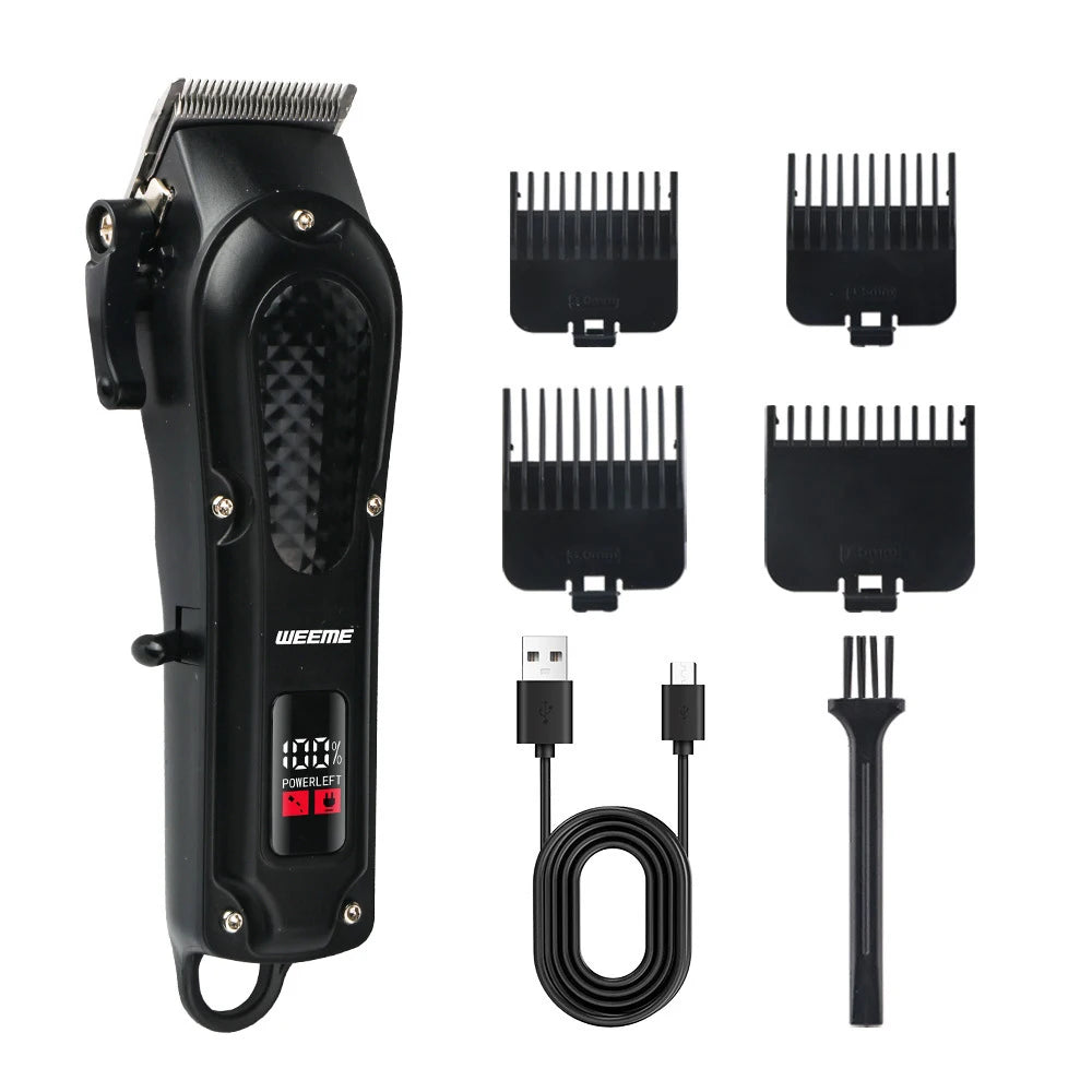 Tondeuse à Cheveux et Barbe T9 Vintage – Kit Rasoir Électrique Professionnel & Tondeuse Nez