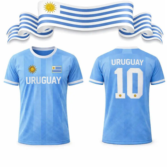 T-shirt Uruguay Coupe du Monde 2026 – Maillot Supporter Respirant Impression 3D (XXS au 6XL)