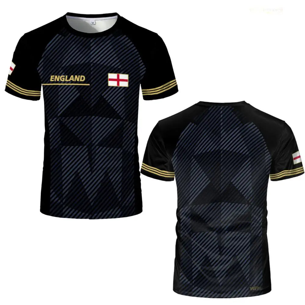 T-shirt Angleterre Coupe du Monde 2026 – Maillot Supporter Respirant Impression 3D (XXS au 6XL)
