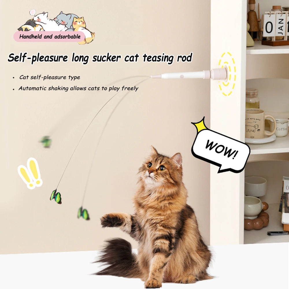 Jouet Automatique pour Chat – Papillon Interactif Rotatif à 360° pour Stimuler l'Instinct de Chasse et Anti-Ennui