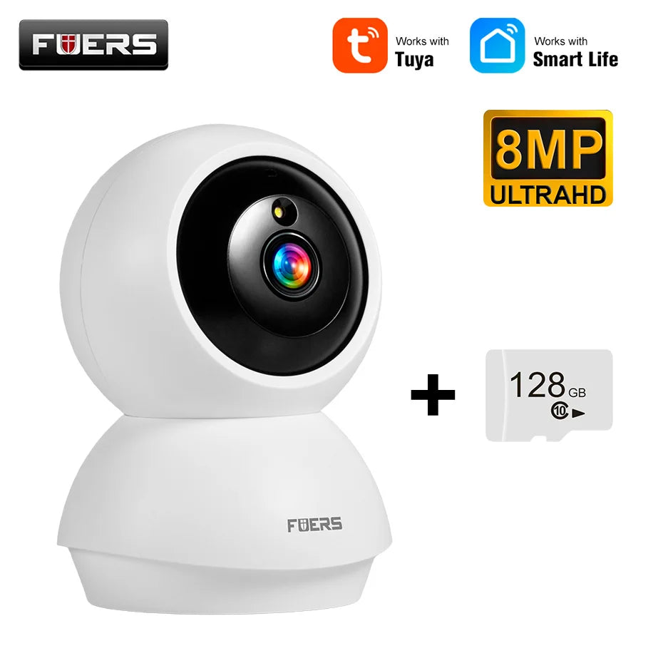 Caméra de Surveillance Intérieure WiFi 4K 8MP – Compatible Tuya & Smart Life