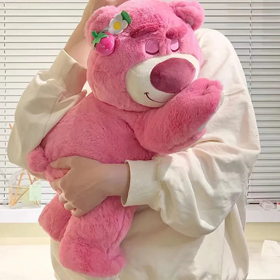 Peluche Disney Officielle Lotso – Ours Fraise de Toy Story (Coussin Canapé Ultra-Doux, Certifié CE)