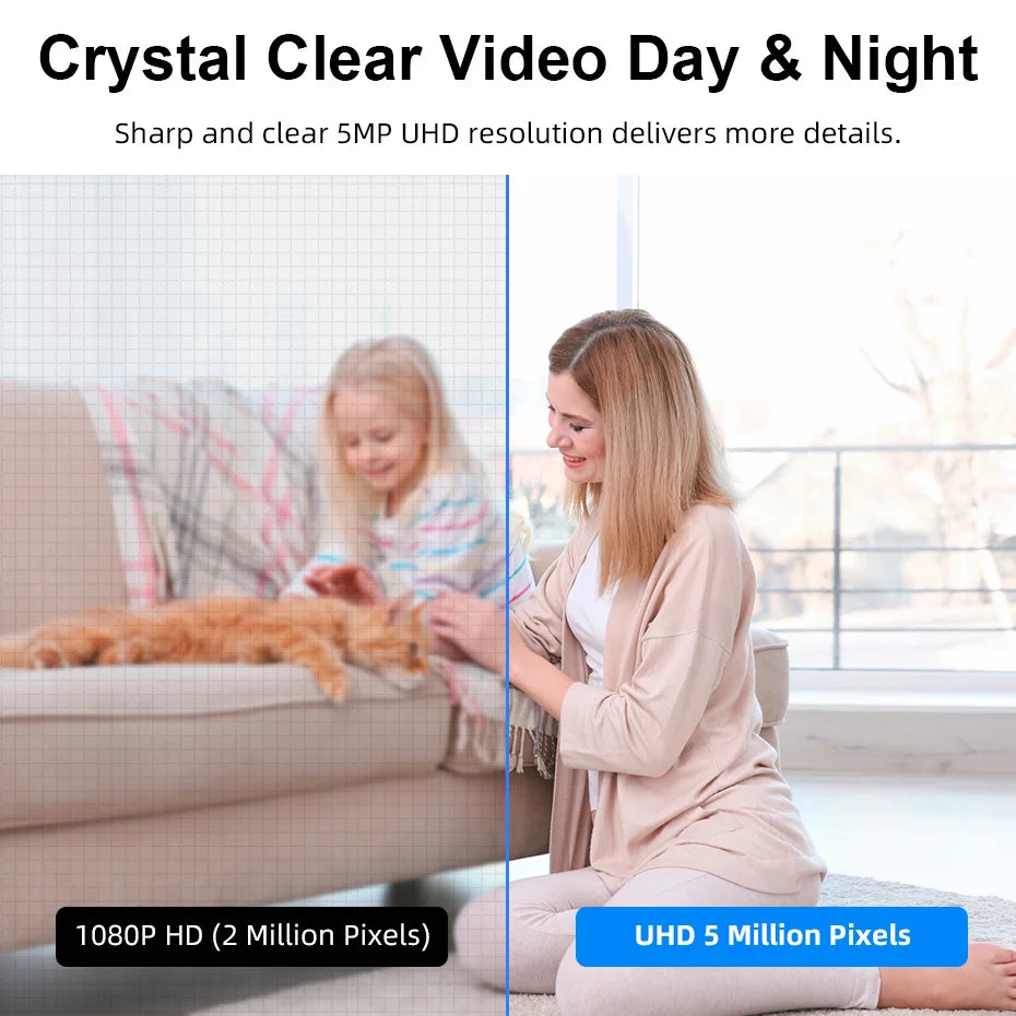 Caméra de Surveillance Intérieure WiFi 4K 8MP – Compatible Tuya & Smart Life