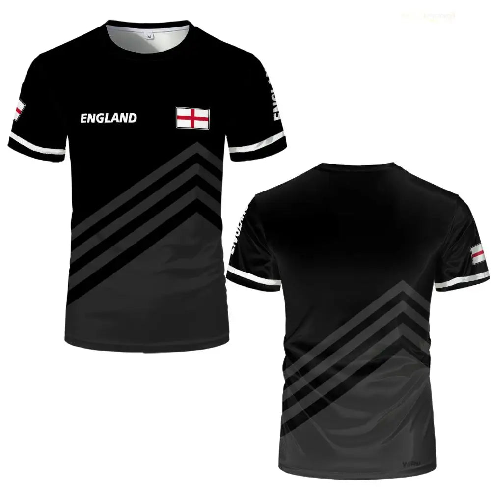 T-shirt Angleterre Coupe du Monde 2026 – Maillot Supporter Respirant Impression 3D (XXS au 6XL)