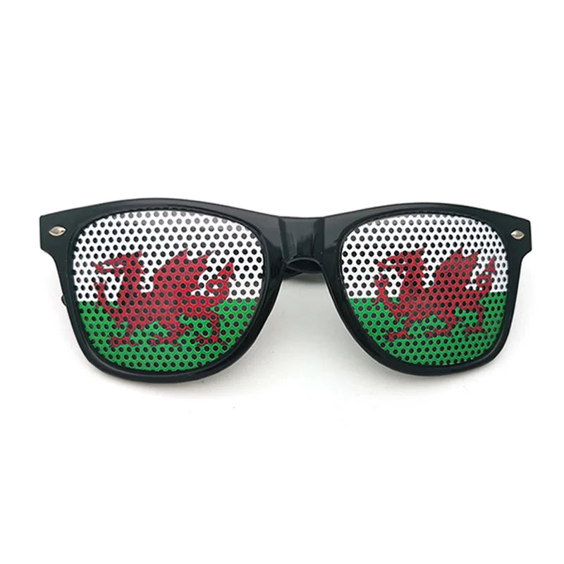 New Unisex Black Frame 42 Countries Flag Sun Glasses Decorative Spectacles Eyeglasses Frames for Party Women Men Sunglasses