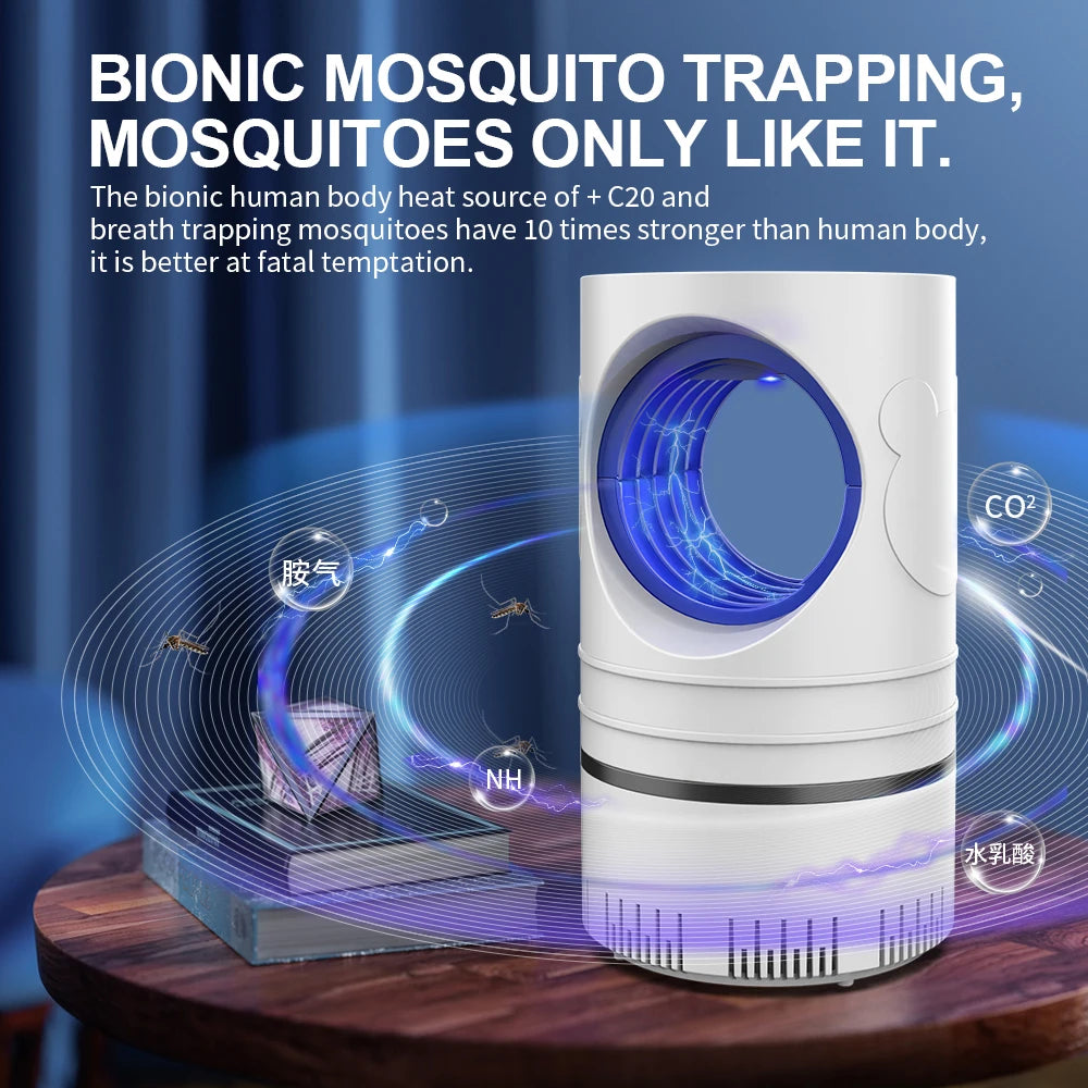 Lampe Anti-Moustique Électrique LED – Destructeur d'Insectes Silencieux & Piège UV USB pour Maison & Chambre