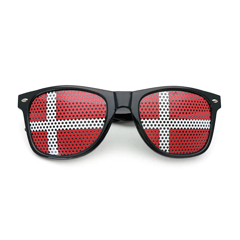 New Unisex Black Frame 42 Countries Flag Sun Glasses Decorative Spectacles Eyeglasses Frames for Party Women Men Sunglasses