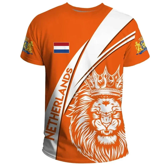 T-shirt Pays-Bas Coupe du Monde 2026 – Maillot Supporter Néerlandais Impression 3D (XXS au 6XL)
