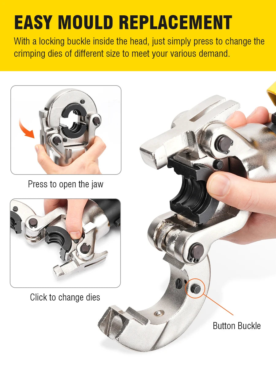 Pince à Sertir Hydraulique Professionnelle pour Tubes PEX et Cuivre