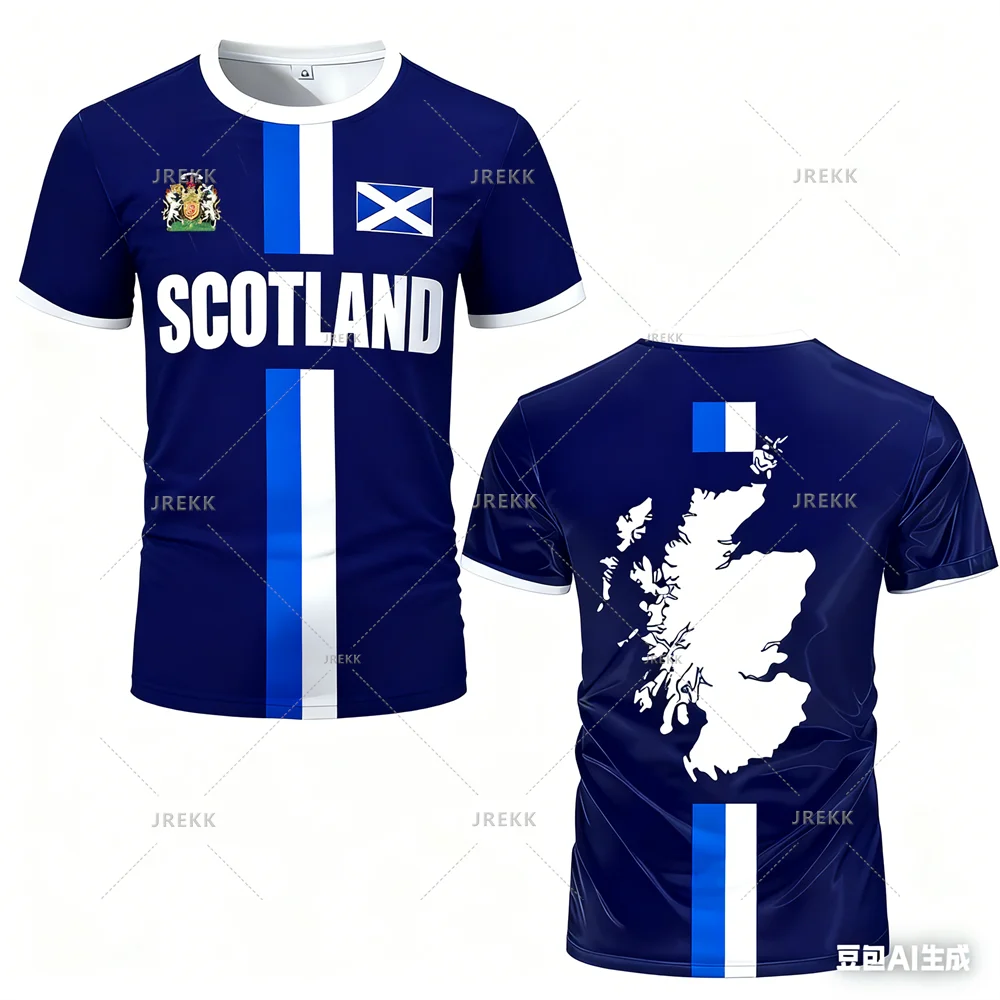 T-shirt Écosse Coupe du Monde 2026 – Maillot Supporter Respirant Impression 3D (XXS au 6XL)