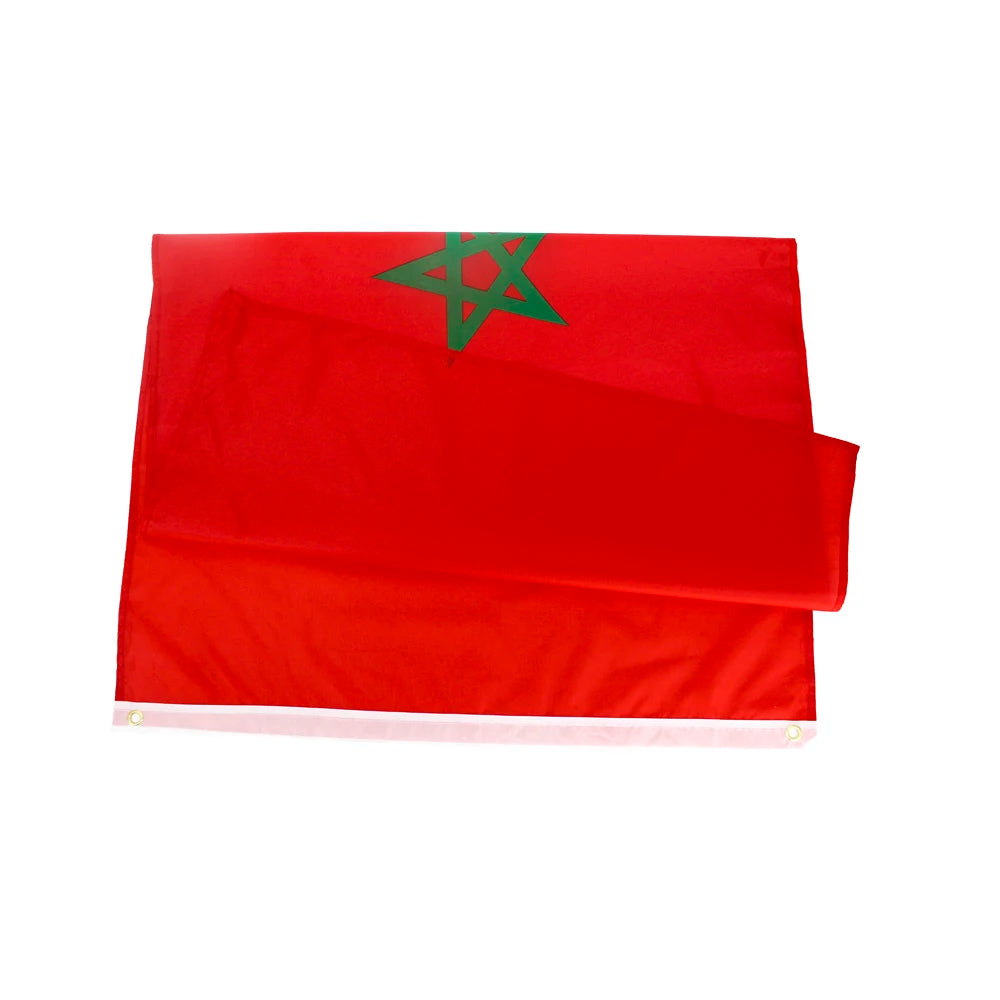 Drapeau du Maroc Officiel – Grand Format 90x150cm en Polyester Résistant – Décoration Murale et Événementielle